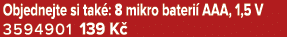 Objednejte si tak : 8 mikro bateri AAA, 1,5 V 3594901 139 K 