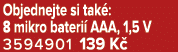 Objednejte si tak : 8 mikro bateri AAA, 1,5 V 3594901 139 K 