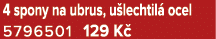 4 spony na ubrus, u lechtil ocel 5796501 129 K 