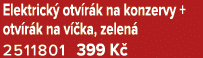 Elektrick otv r k na konzervy + otv r k na v  ka, zelen  2511801 399 K 