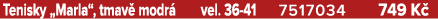 Tenisky „Marla“, tmav modr  vel. 36 41 7517034 749 K 