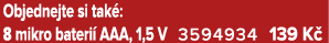 Objednejte si tak : 8 mikro bateri AAA, 1,5 V 3594934 139 K 
