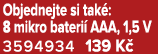 Objednejte si tak : 8 mikro bateri AAA, 1,5 V 3594934 139 K 
