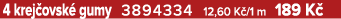 4 krej ovsk gumy 3894334 12,60 K /1 m 189 K  