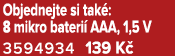 Objednejte si tak : 8 mikro bateri AAA, 1,5 V 3594934 139 K 