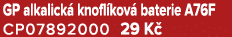 GP alkalick knofl kov  baterie A76F CP07892000 29 K 