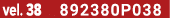 vel. 38 892380P038