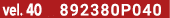 vel. 40 892380P040