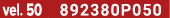 vel. 50 892380P050