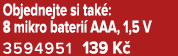Objednejte si tak : 8 mikro bateri AAA, 1,5 V 3594951 139 K 