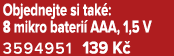 Objednejte si tak : 8 mikro bateri AAA, 1,5 V 3594951 139 K 