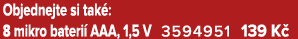 Objednejte si tak : 8 mikro bateri AAA, 1,5 V 3594951 139 K 