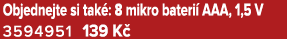 Objednejte si tak : 8 mikro bateri AAA, 1,5 V 3594951 139 K 