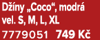D ny „Coco“, modr  vel. S, M, L, XL 7779051 749 K 