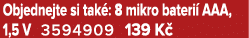 Objednejte si tak : 8 mikro bateri AAA, 1,5 V 3594909 139 K 