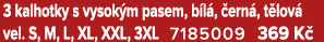 3 kalhotky s vysok m pasem, b l , ern , t lov  vel. S, M, L, XL, XXL, 3XL 7185009 369 K 