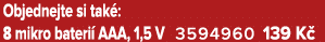 Objednejte si tak : 8 mikro bateri AAA, 1,5 V 3594960 139 K 