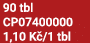 90 tbl CP07400000 1,10 K /1 tbl