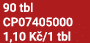 90 tbl CP07405000 1,10 K /1 tbl