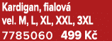 Kardigan, fialov vel. M, L, XL, XXL, 3XL 7785060 499 K  