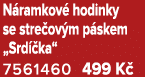 N ramkov hodinky se stre ov m p skem „Srd  ka“ 7561460 499 K 