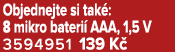 Objednejte si tak : 8 mikro bateri AAA, 1,5 V 3594951 139 K 
