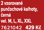 2 vzorovan pun ochov  kalhoty,  ern  vel. M, L, XL, XXL 7621042 429 K 