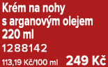 Kr m na nohy s arganov m olejem 220 ml 1288142 113,19 K /100 ml 249 K 