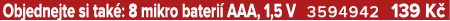 Objednejte si tak : 8 mikro bateri AAA, 1,5 V 3594942 139 K 