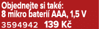 Objednejte si tak : 8 mikro bateri AAA, 1,5 V 3594942 139 K 