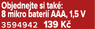 Objednejte si tak : 8 mikro bateri AAA, 1,5 V 3594942 139 K 