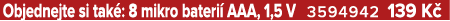 Objednejte si tak : 8 mikro bateri AAA, 1,5 V 3594942 139 K 