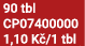 90 tbl CP07400000 1,10 K /1 tbl
