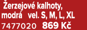  erzejov  kalhoty, modr  vel. S, M, L, XL 7477020 869 K  
