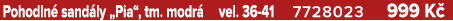 Pohodln sand ly „Pia“, tm. modr  vel. 36 41 7728023 999 K 
