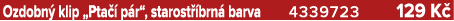 Ozdobn klip „Pta   p r“, starost  brn  barva 4339723 129 K 
