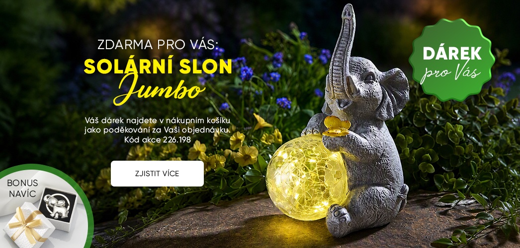 Mimořádná nabídka: solární slon ZDARMA!