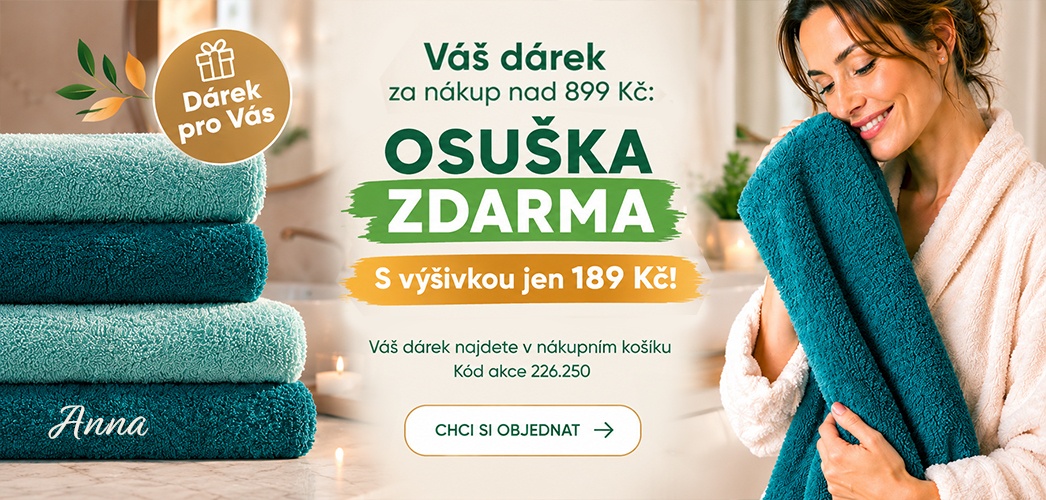 Váš dárek za nákup nad 899 Kč: osuška zdarma