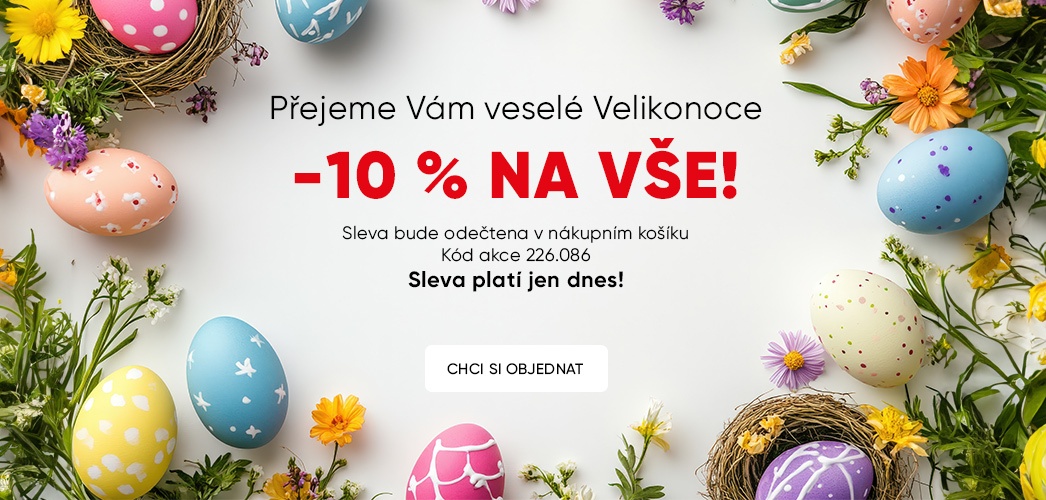 10 % na vše bez omezení - pouze o velikonočním pondělí